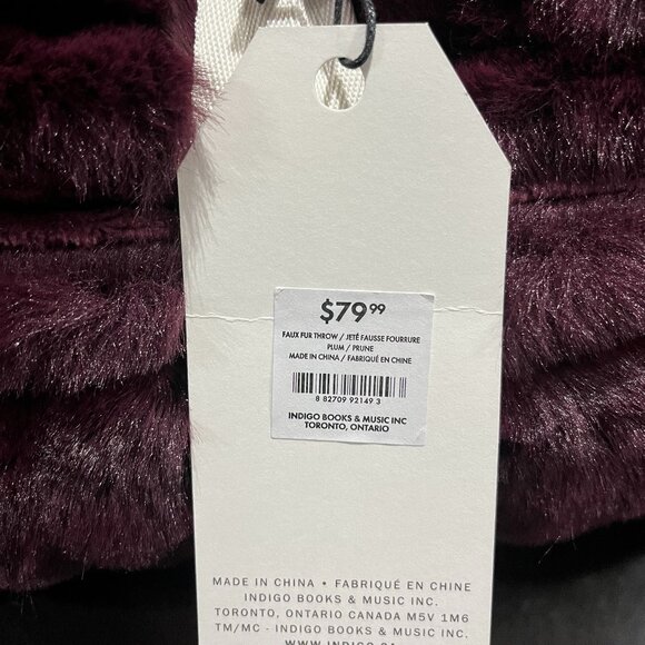 Indigo Faux Fur Throw - Picture 4 of 6